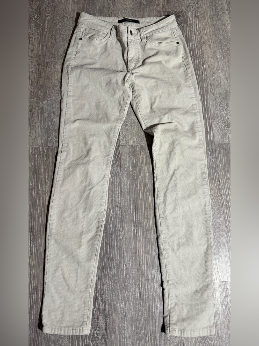 Joe's Jeans Cream Off-White Fine Corduroy Skinny Pants - Size 27